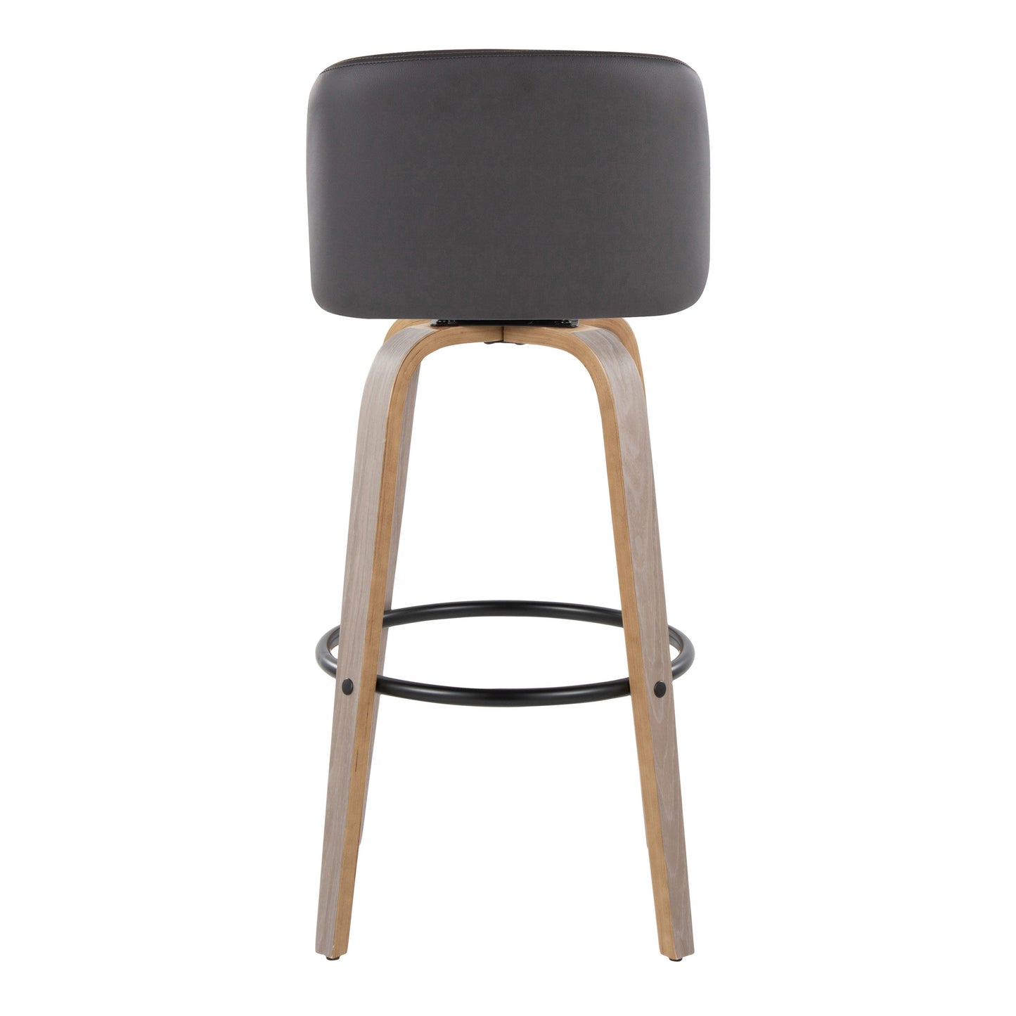 30" Contemporary Fixed-Height Barstool with Swivel in Light