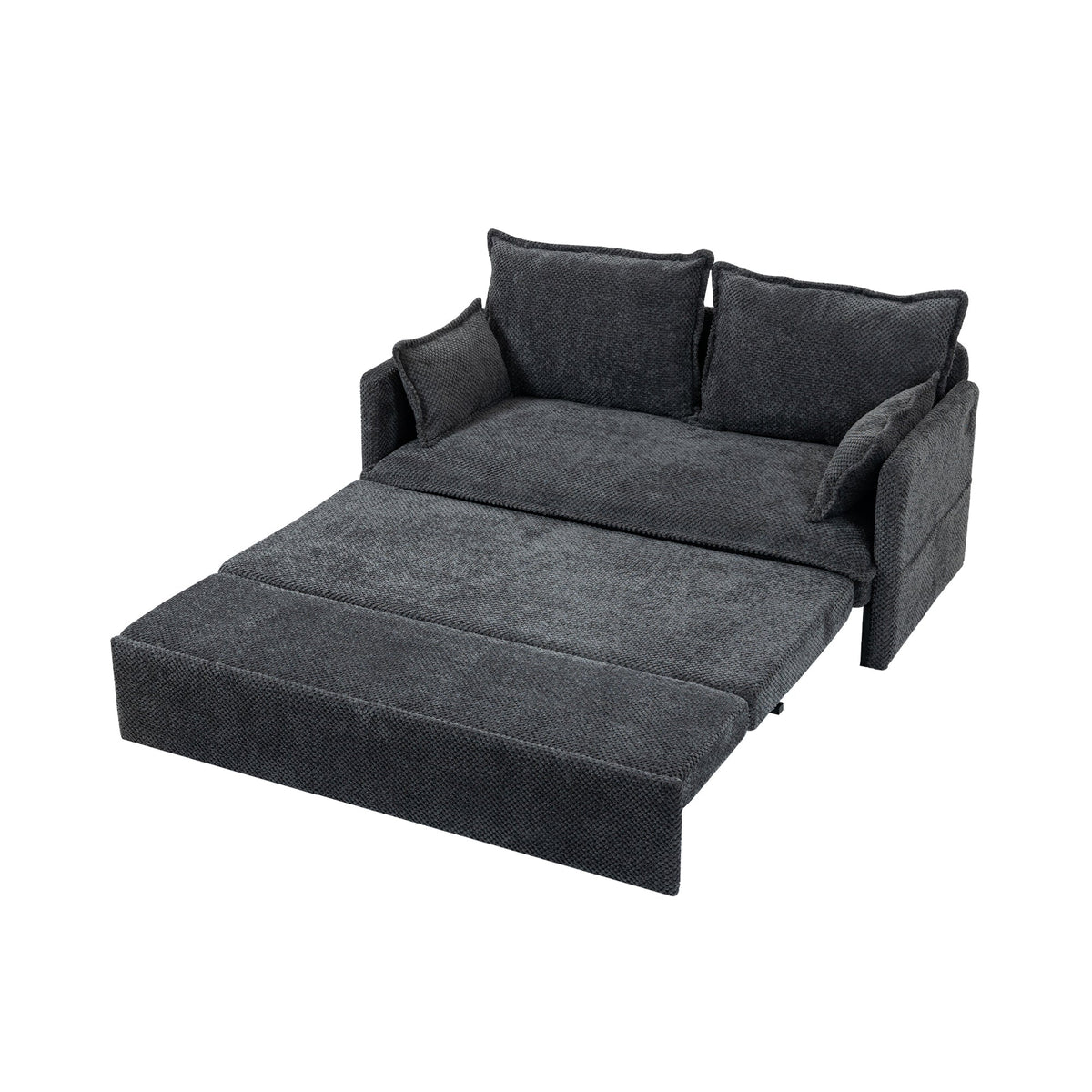 59.5" Ergonomic Sofa Bed with Storage & Charging