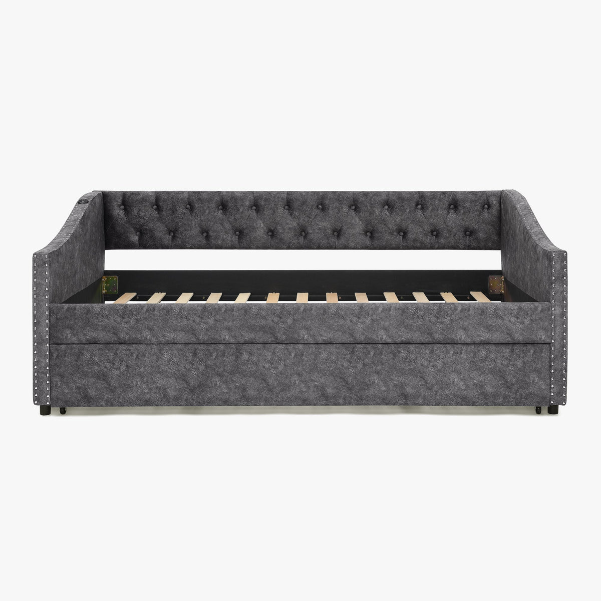 Twin Size Daybed with USB Charging & Pull-out Extendable Bed