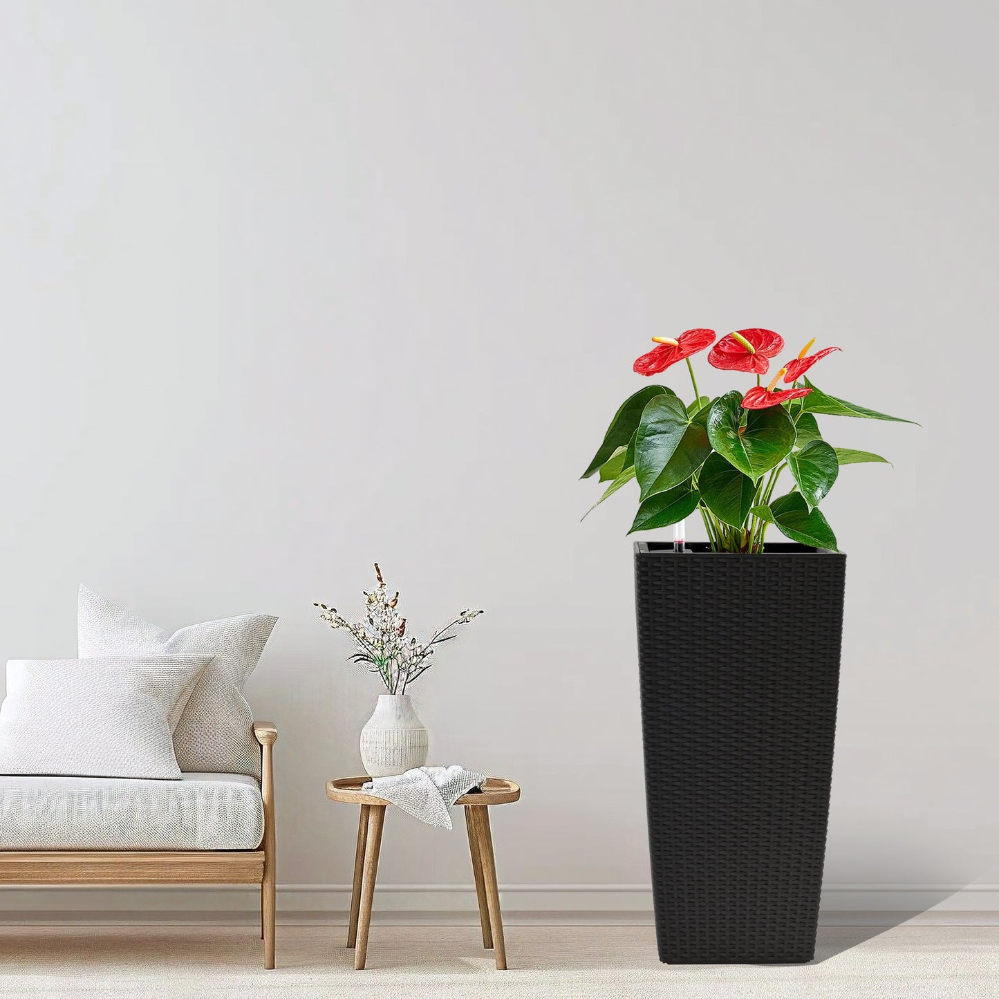 Pack of 2 Square Planters for Garden