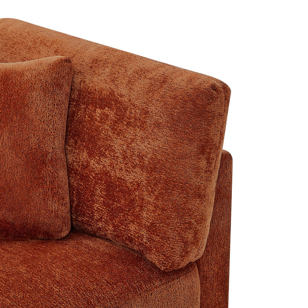 83.50" Modern Flared Arms Sofa (Caramel)