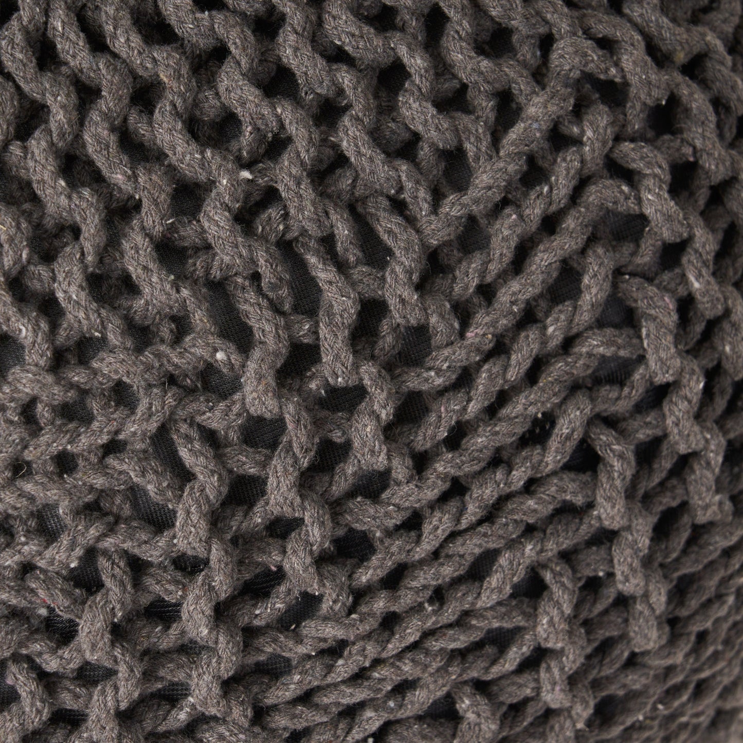 Hazel Knitted PET Yarn 20 x 20 Round Pouf