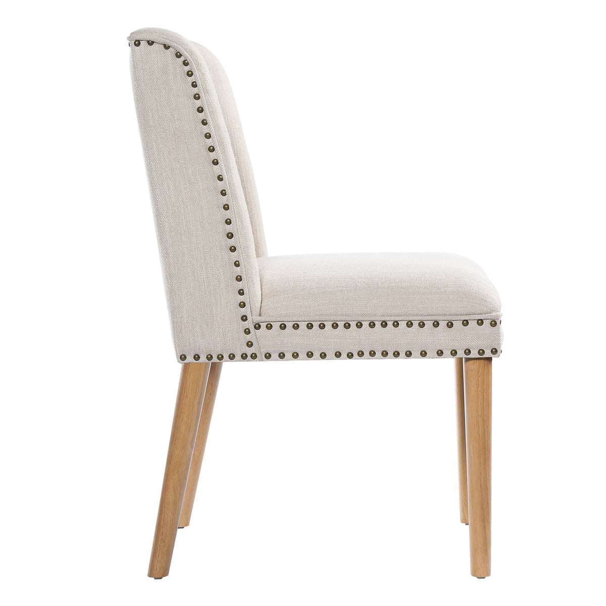 Light Luxury Rivet Upholstered Dining Chair (Set of 2)
