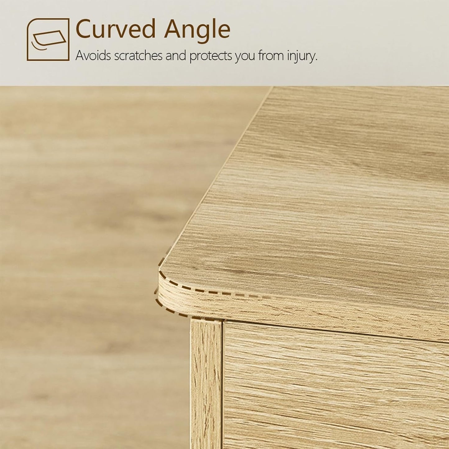 Natural 39.4 Inch StorageChest With Hinges Durable