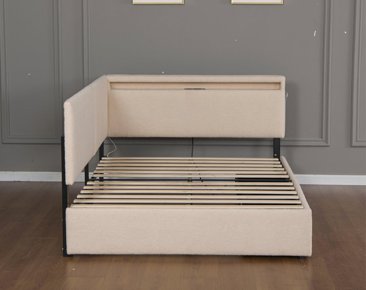 Full Size Upholstered Cloud Bed Frame with Headboard