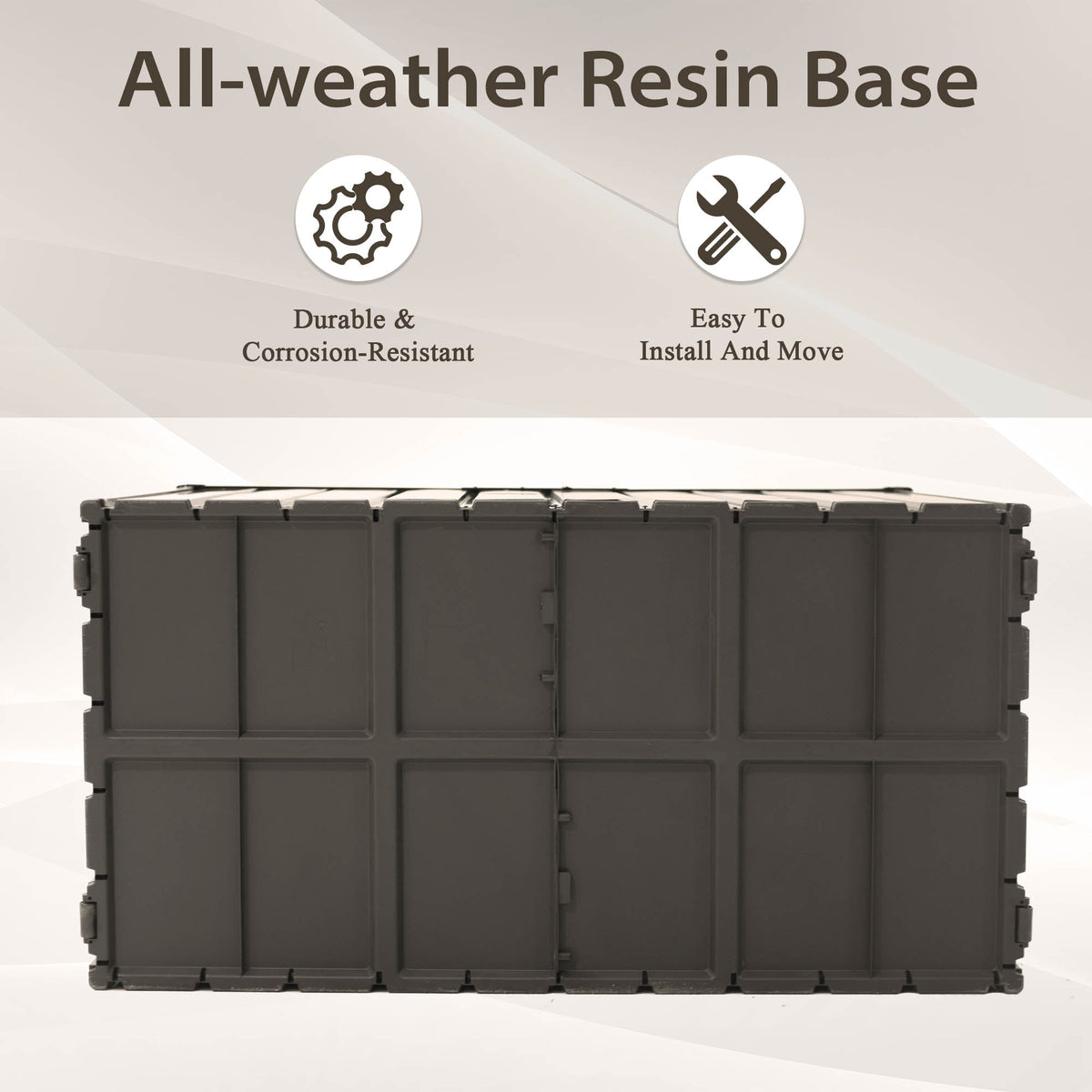 200 Gallon Outdoor Storage Deck Box - Waterproof & Lockable