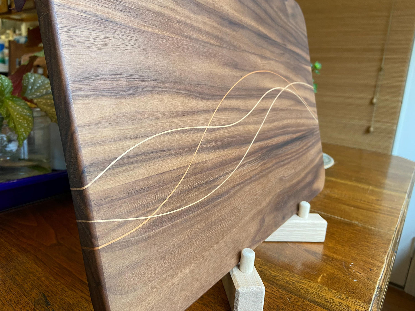 Walnut Charcuterie Board - Cherry & Maple Decorative Banding