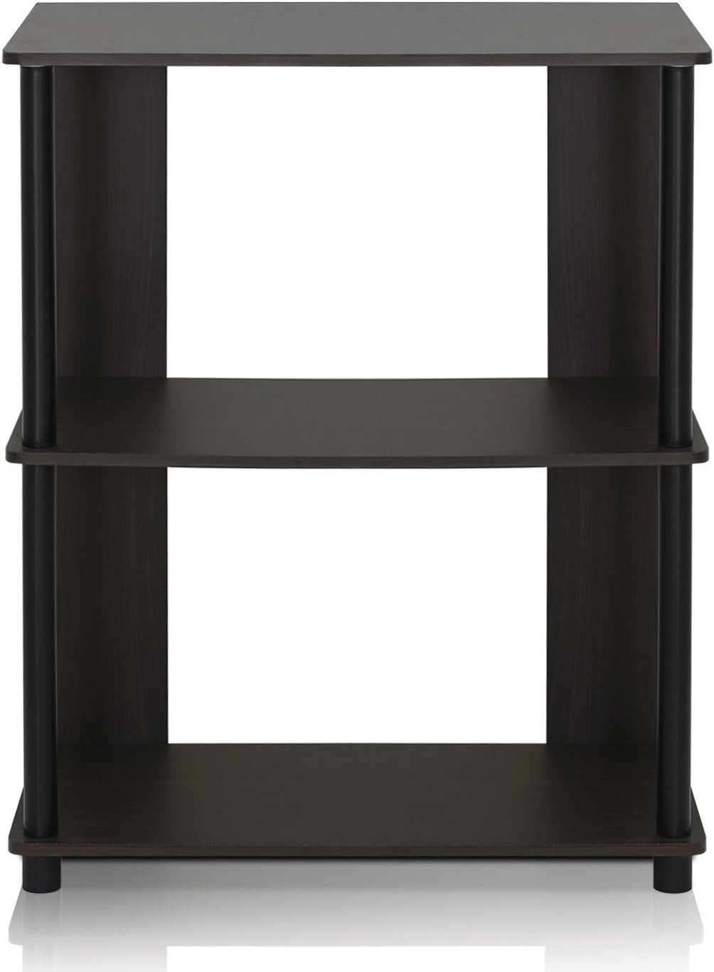 Jaya 3 Tier Walnut Bookcase Display Rack for Living Room