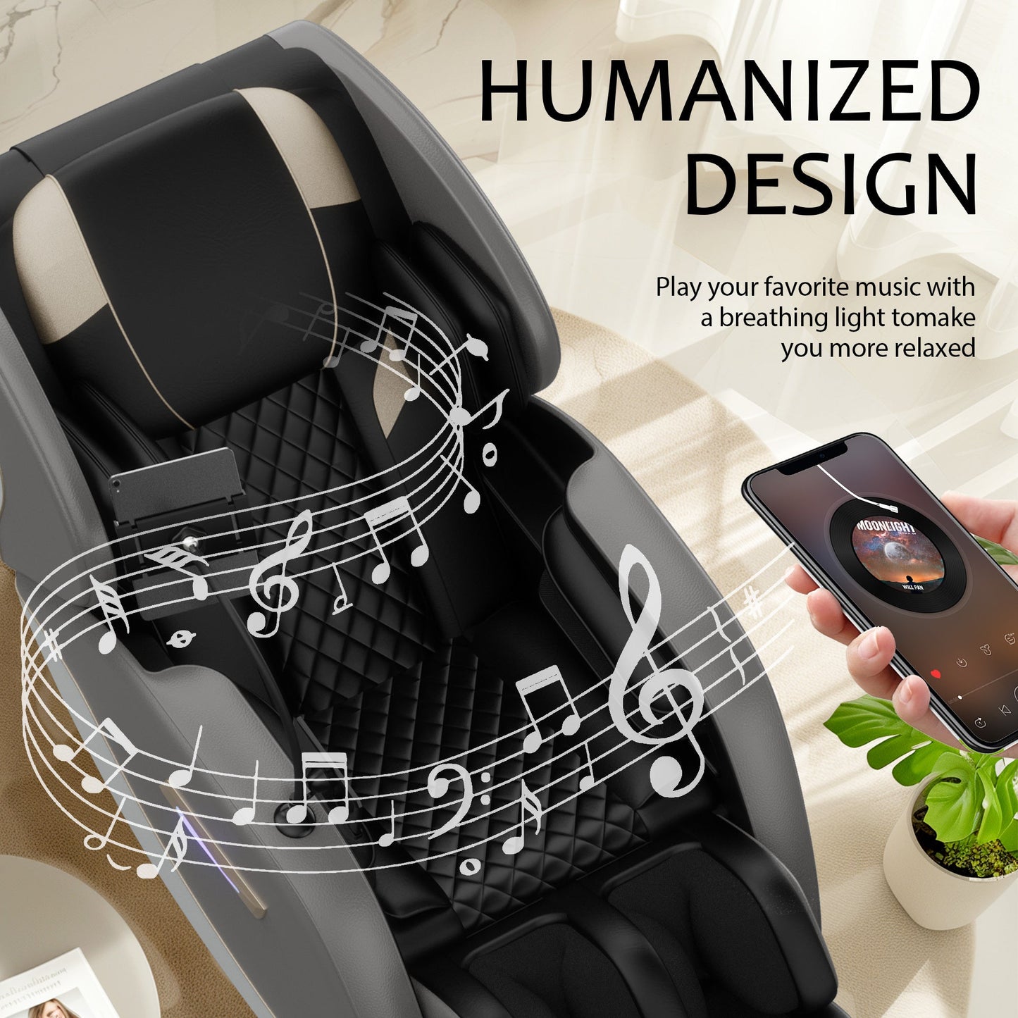 Massage Chair Recliner with Zero Gravity with Full Body Air Pressure