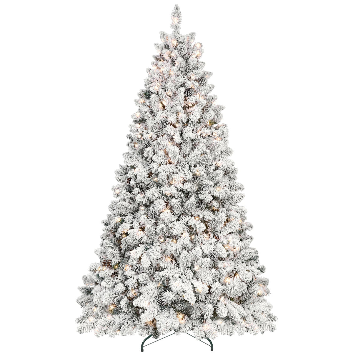 4.5FT Flocked Christmas Tree with 250 UL Lights