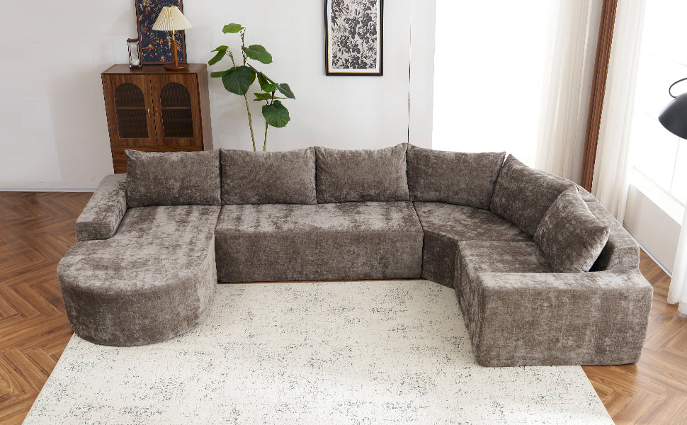 139" Oversized Modular Sofa Cloud Sectional Sofa Set