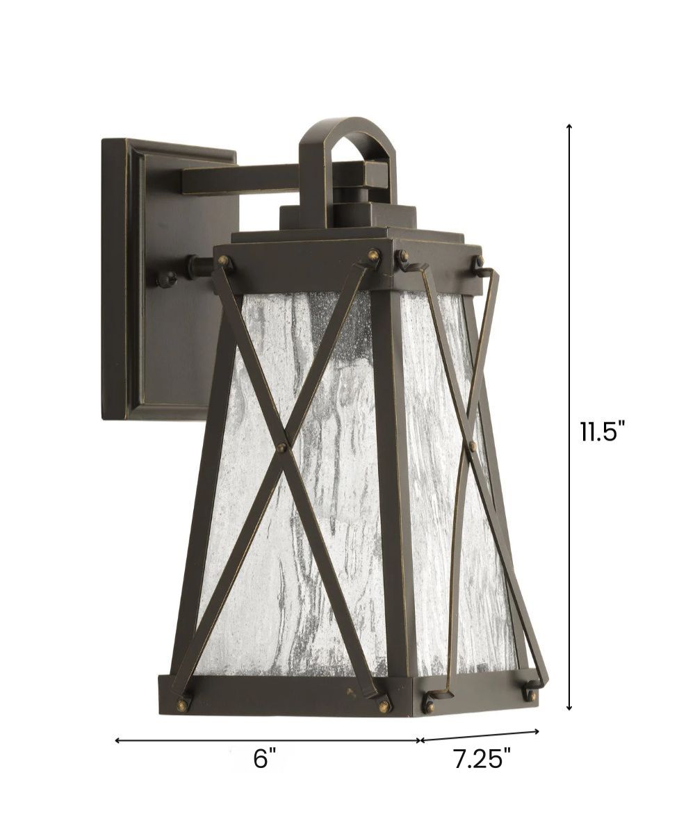 Creighton 1-Light 12"h Small Outdoor Wall-Lantern Antique Bronze Finish by Progress
