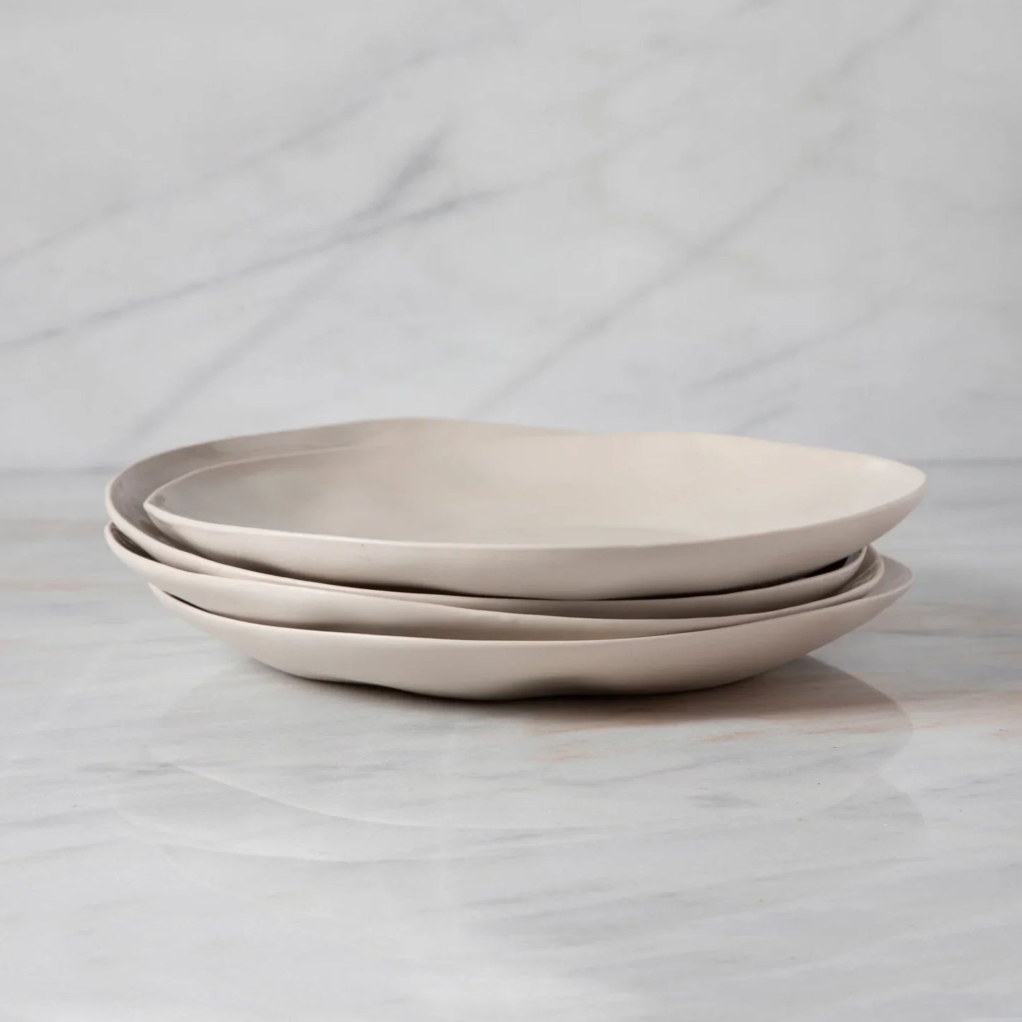 Rugueux Stoneware Dinner Plate, Pearl