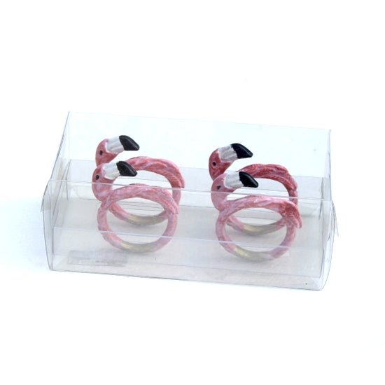 Flamingo Beach Enamel Napkin Rings