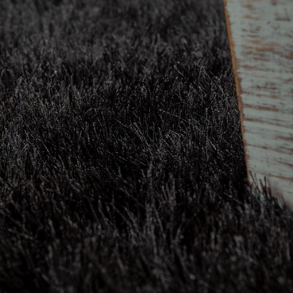 Fluffy Rug Shaggy For Living Room Soft & Shimmering - Black