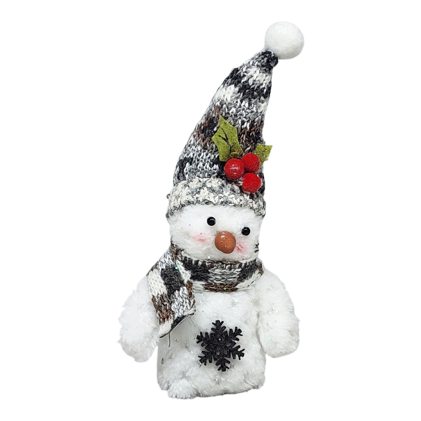 Charming Plush Snowman Ornament -