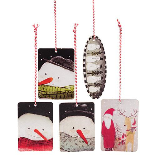 5/Set Snowman Head Tags