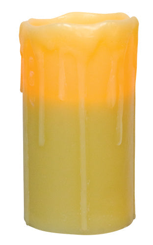 Ivory Drip Pillar 6"