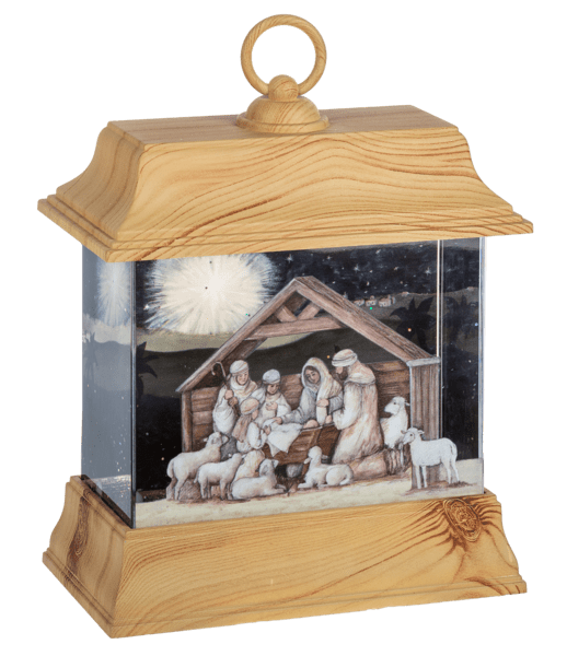 LED Light Up Shimmer Nativity Lantern