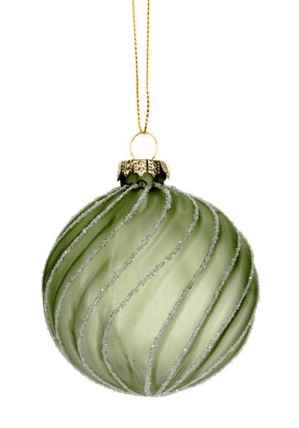 Textured Swirl Ball Ornaments - Specify color