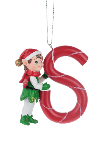 Elf Monogram Ornament - S - Final Sale