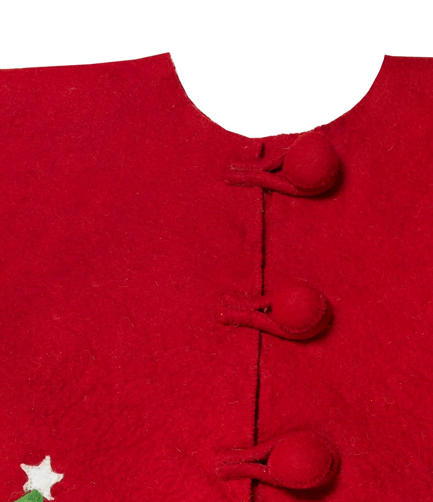 Handmade Christmas Tree Skirt Felt - Trees Red - 60" Arcadia Home