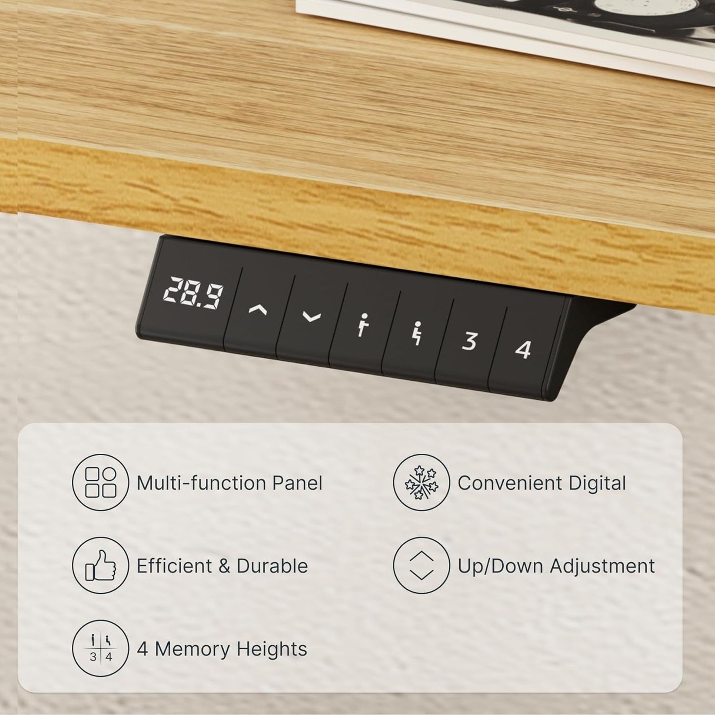 Height Adjustable Electric Sit Stand Desk for Home