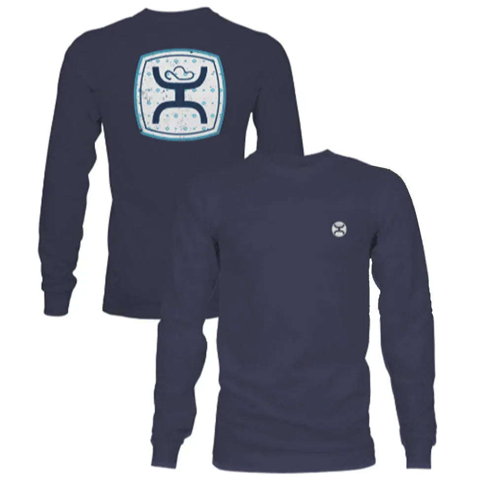 HOOey Zenith ( Heathered Navy ) - Mens Long Sleeve T-Shirt (Closeout)