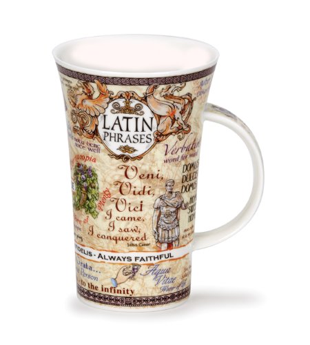 Latin Phrases Fine Bone China Mug Glencoe Style By Dunoon