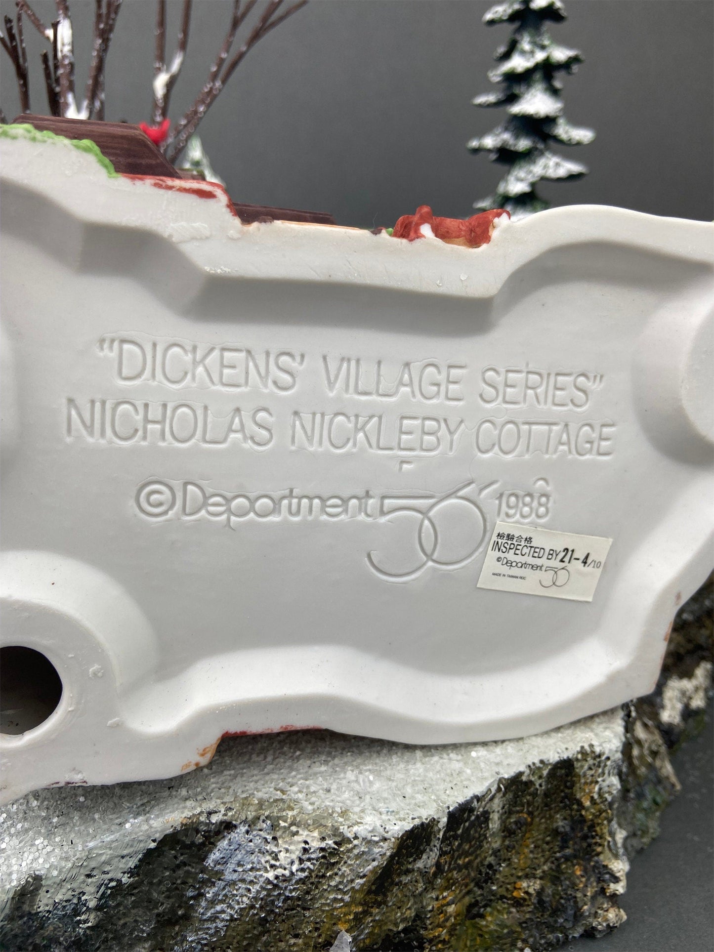 Christmas Village House by Department 56. New England Village Series. Illuminated Nicholas Nickleby Cottage.