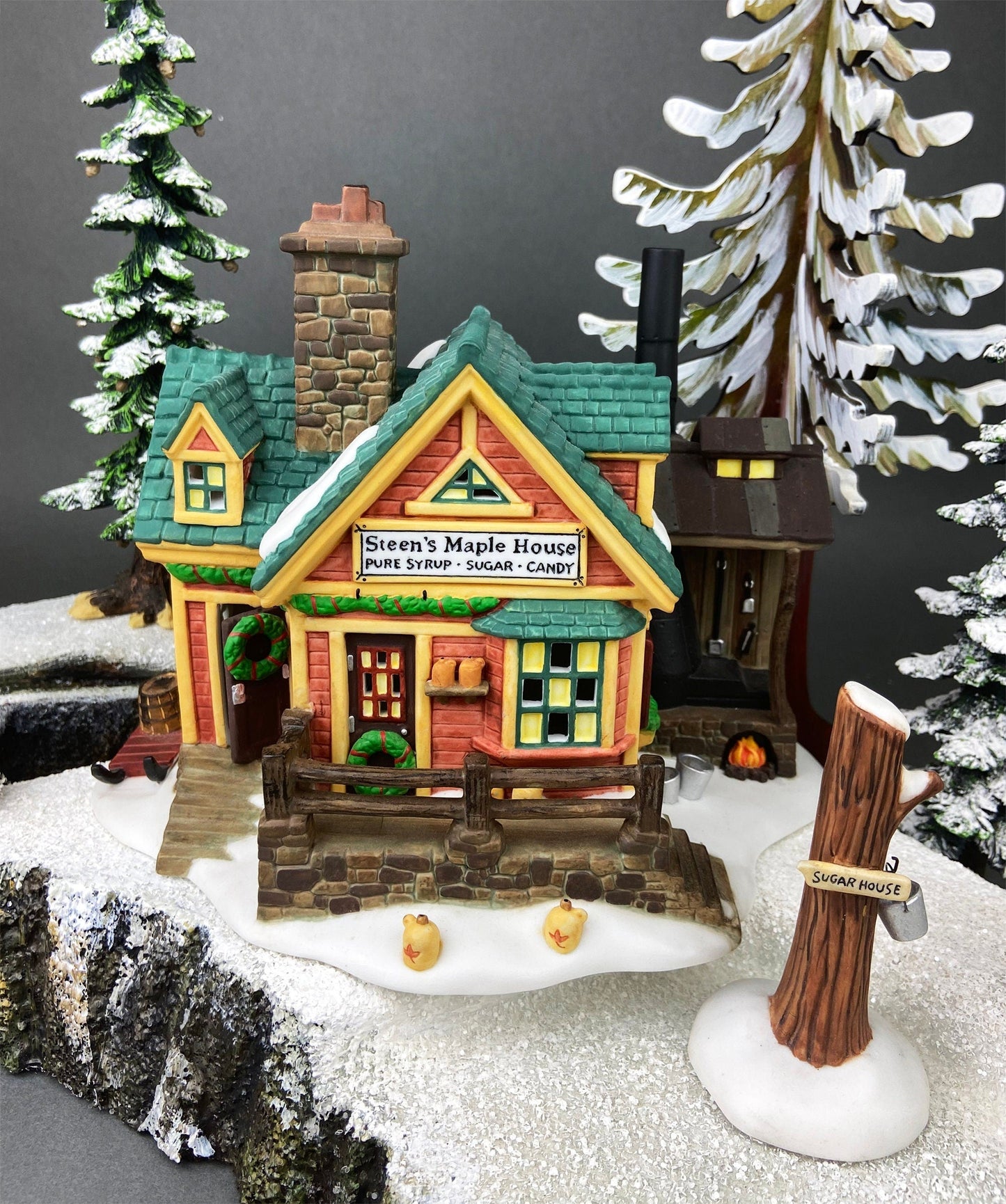 Christmas Village "Martin House" First Edition by Santa's Best. Illuminated Our Town Porcelain Collectable. Holiday Decor.