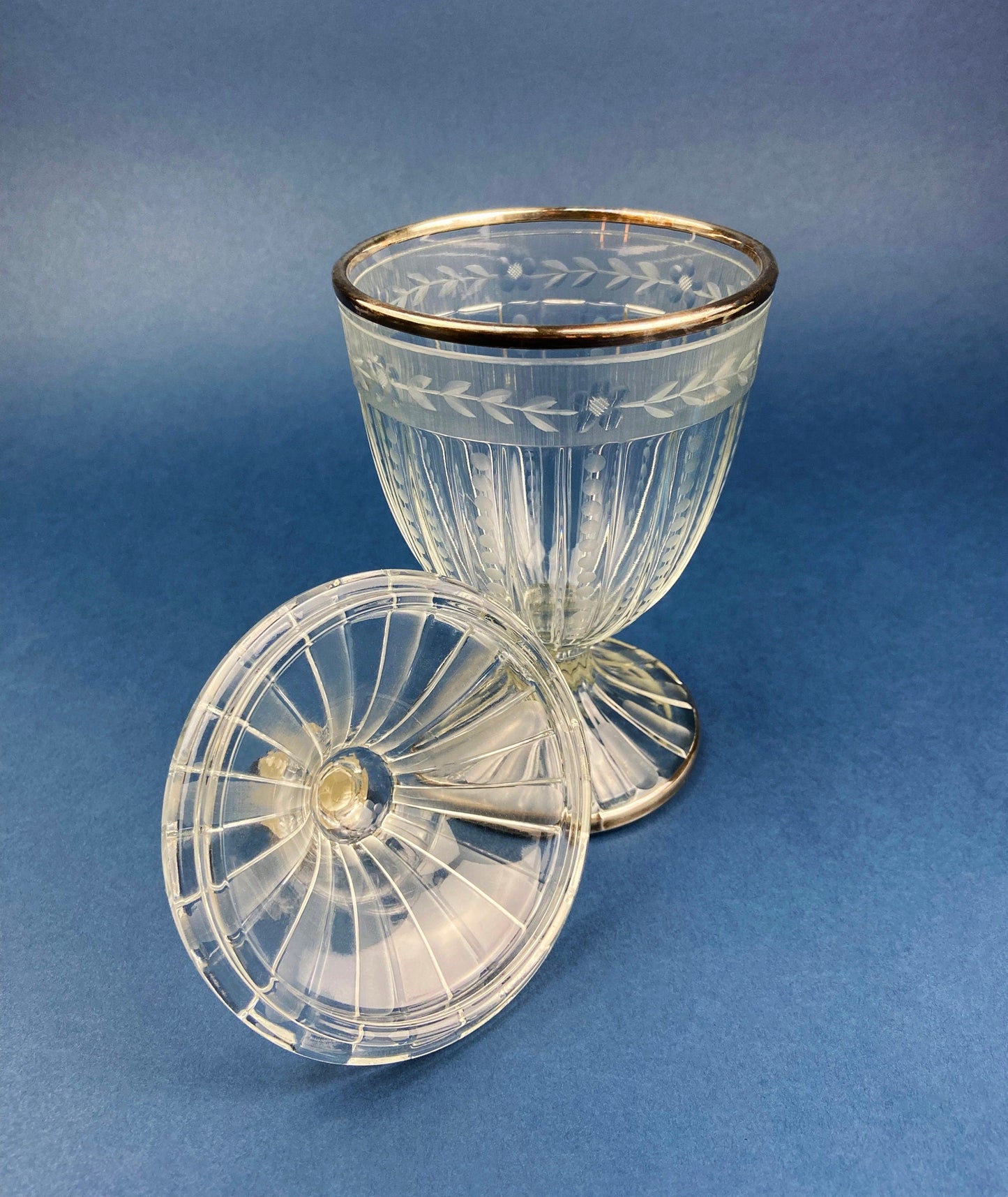 Large Lidded Apothecary with Eggs and Feathers. Alternative Spring/Easter Decor. Footed, Glass Storage Jar. Table Centerpiece. Shabby Chic.