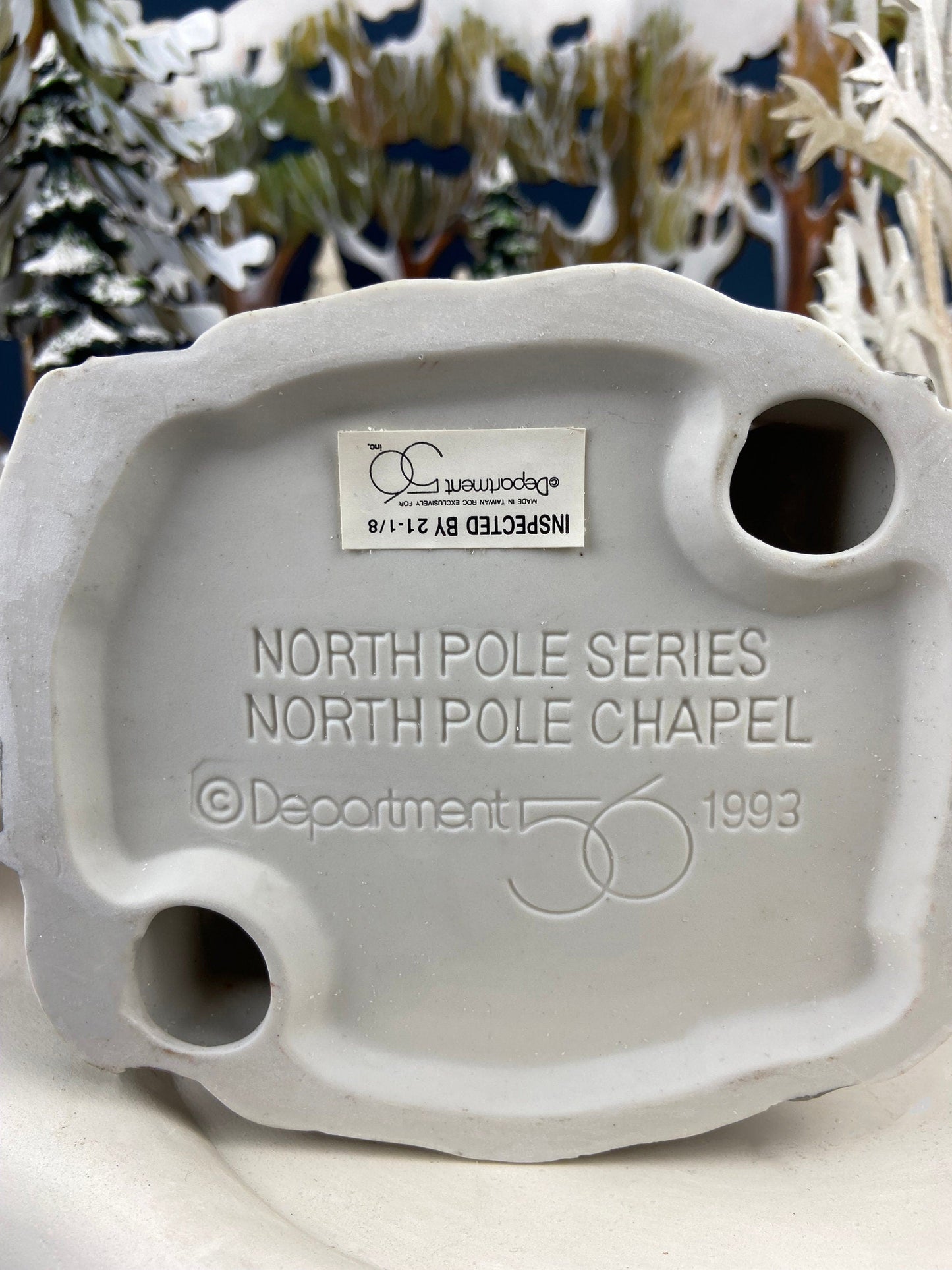 Christmas Village by Dept 56. Illuminated North Pole Chapel. North Pole Series. Holiday Decor. Christmas Celebration.