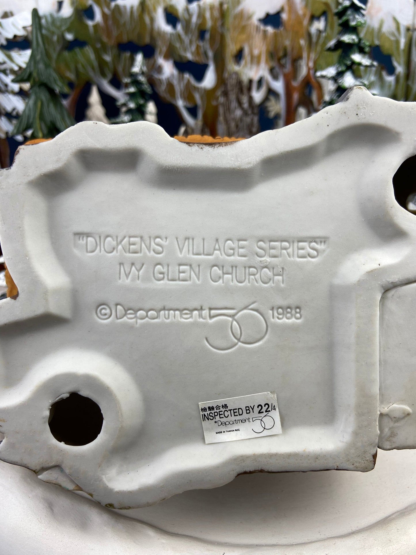 Ivy Glen Church by Department 56. Dicken's Village Series. Porcelain Illuminated House. Christmas Village Accessories.