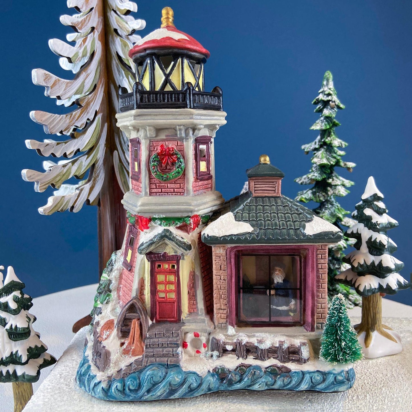Landgrove Water Mill Porcelain Christmas Village House by O'Well. Santa's Workbench Collection. Holiday Home or Retail Display. Kids Room.