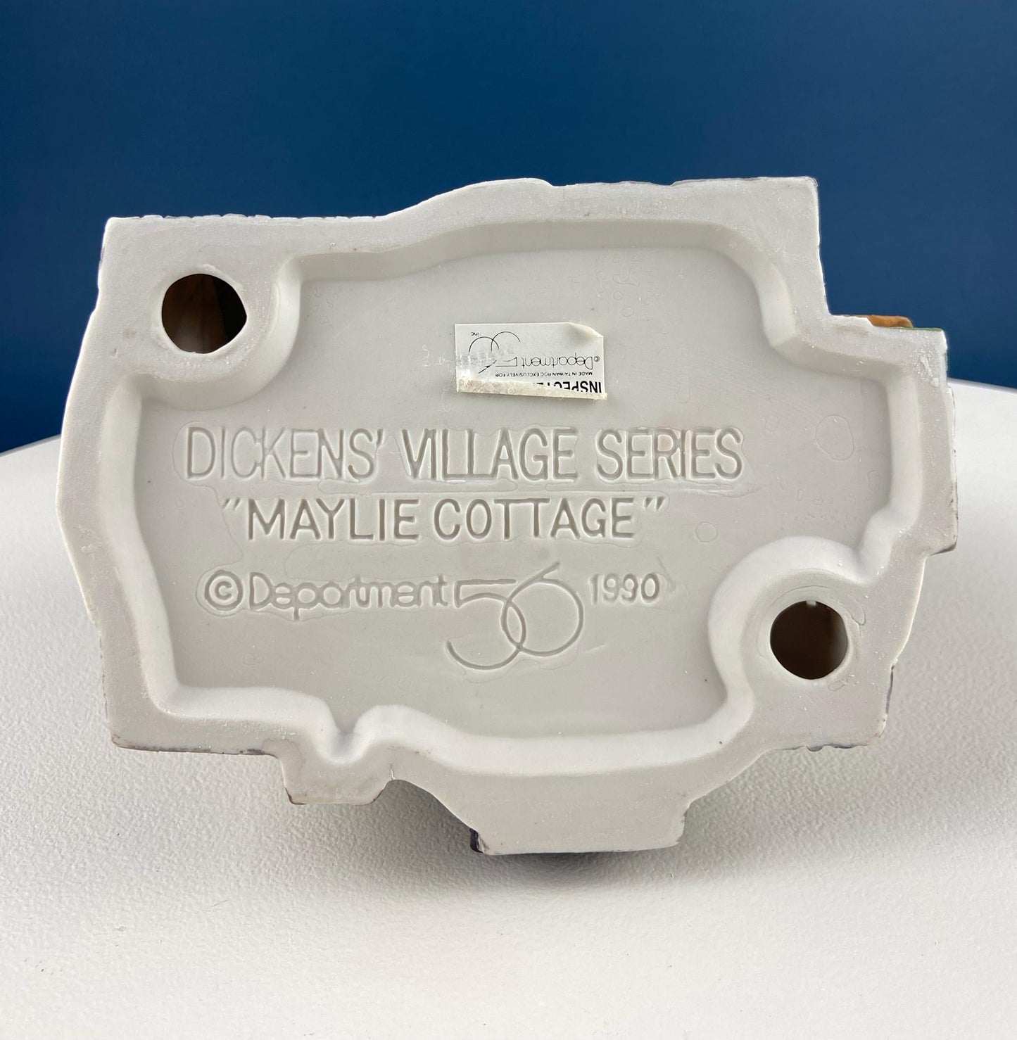 MayLie Cottage Porcelain Christmas Village House by Dept. 56. Dickens' Village Series. Illuminated Holiday Home Retail Display. Kids Room.