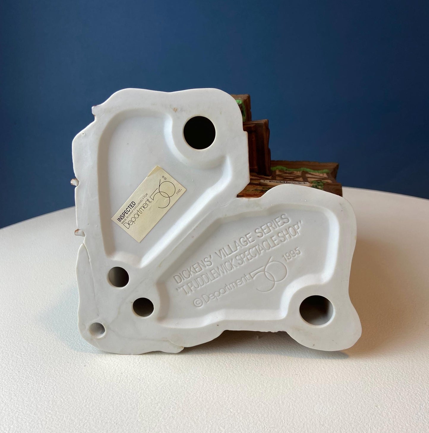 Illuminated Christmas Village T. Puddlewick Spectacle Shop by Dept. 56. Dickens' Village. Seasonal Home Retail Decor. Night Light.