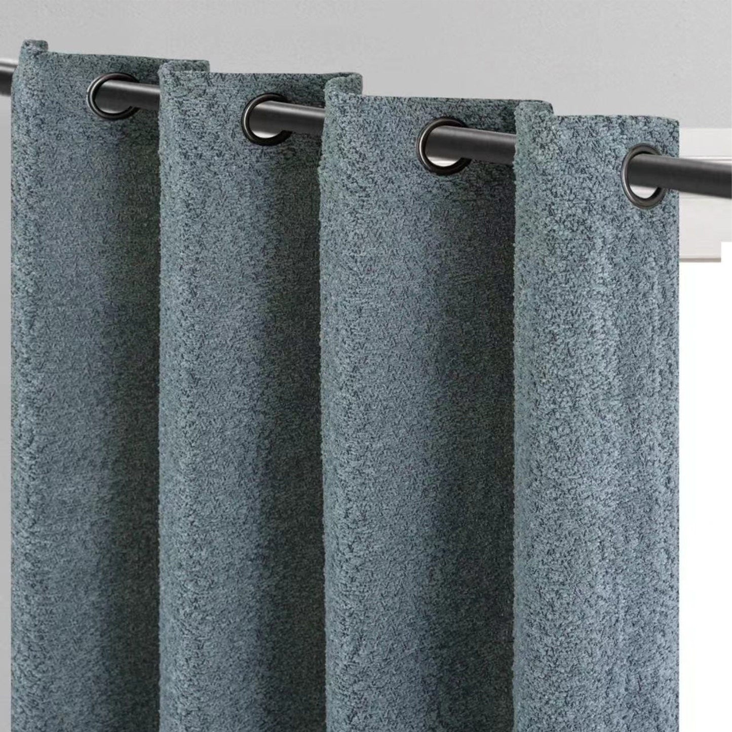 Boucle Textured Grommet Window Curtain Panel, 54x84 Inches