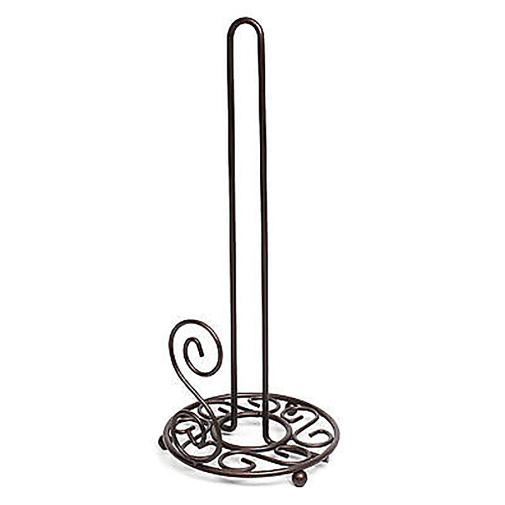 Home Basics Scroll Collection Paper Towel Holder, Bronze, 6x6x13.5 Inches