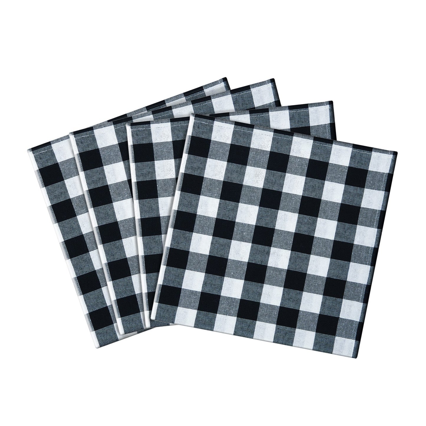 Buffalo Check Gingham 4 Pack Napkins, 17x17 Inches
