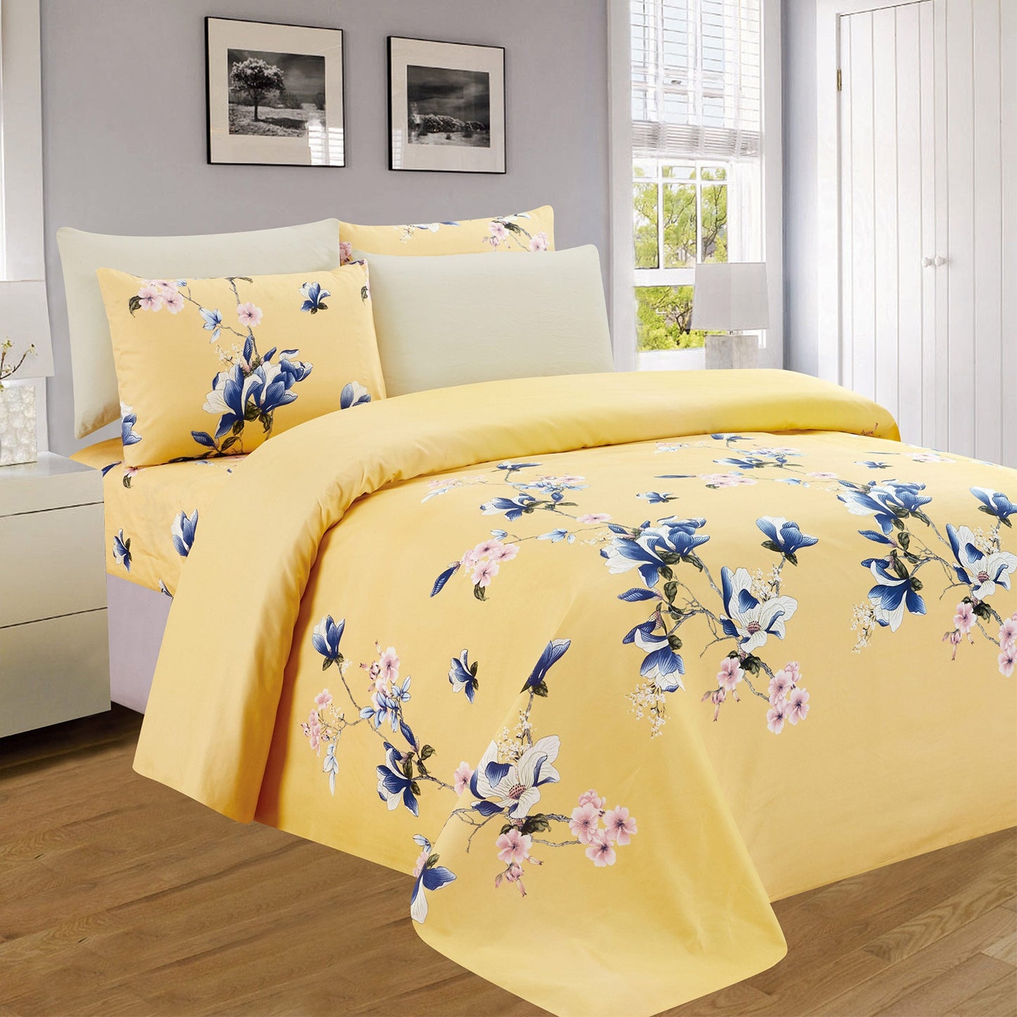 PREMIUS Molly Printed Wrinkle Free Microfiber Sheet Set