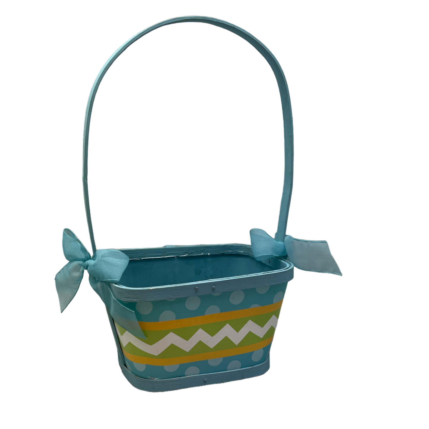 Basket Chevron/Dots Blue - Blue