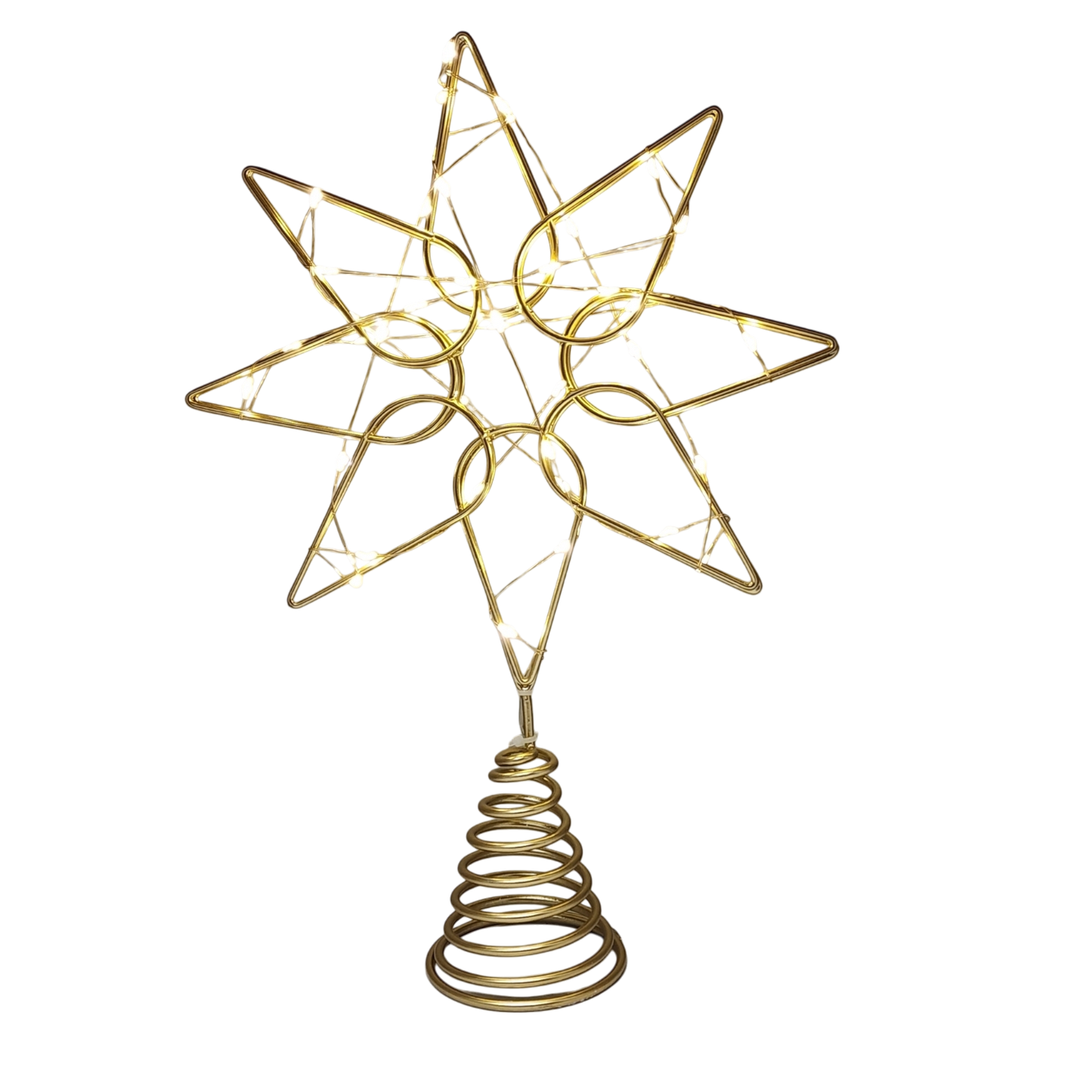 Gold Octagram Star - Tree Topper - 13 Inch