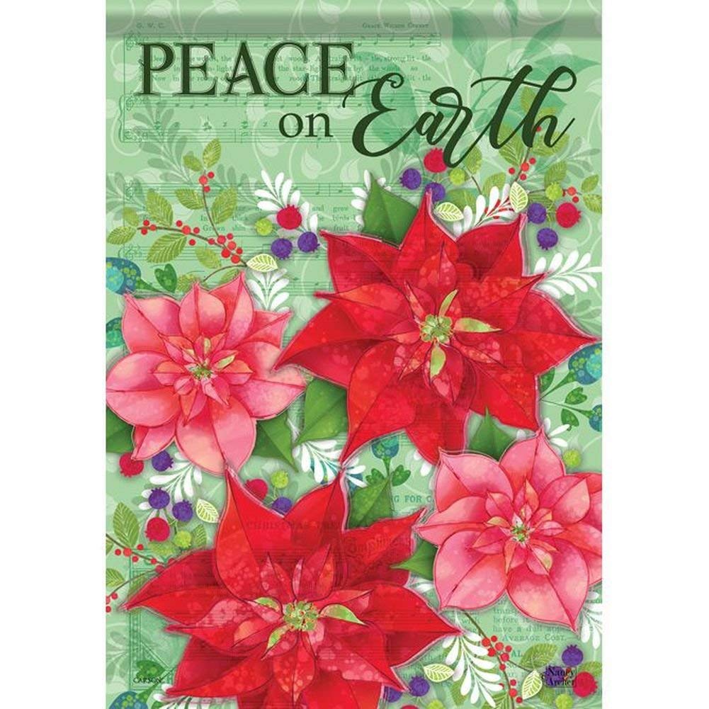 Poinsettia Bramble Flag - Large Flag