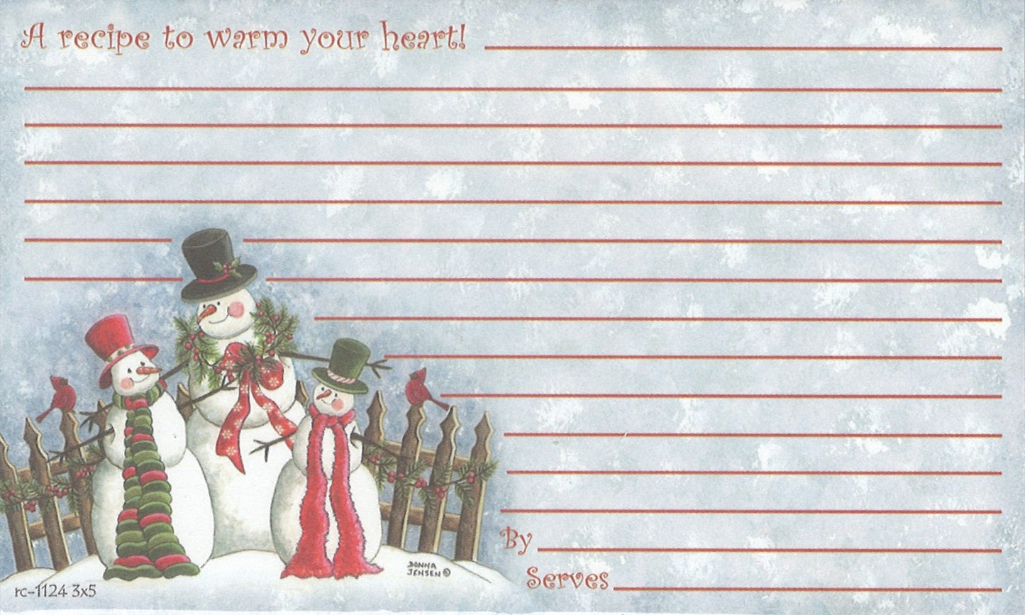 Recipe Cards - 3x5 - Top Hats and Trimmings