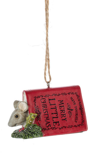 Mouse Storybook Ornament – Merry Little Christmas