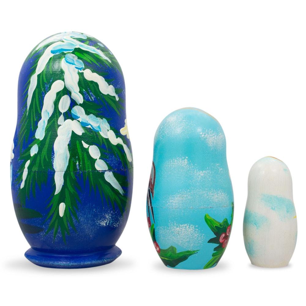 Set of 3 Baby Angels Wooden Nesting Dolls 4.25 Inches