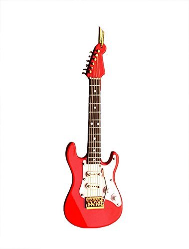 5 Inch Electric Guitar Ornament - Red