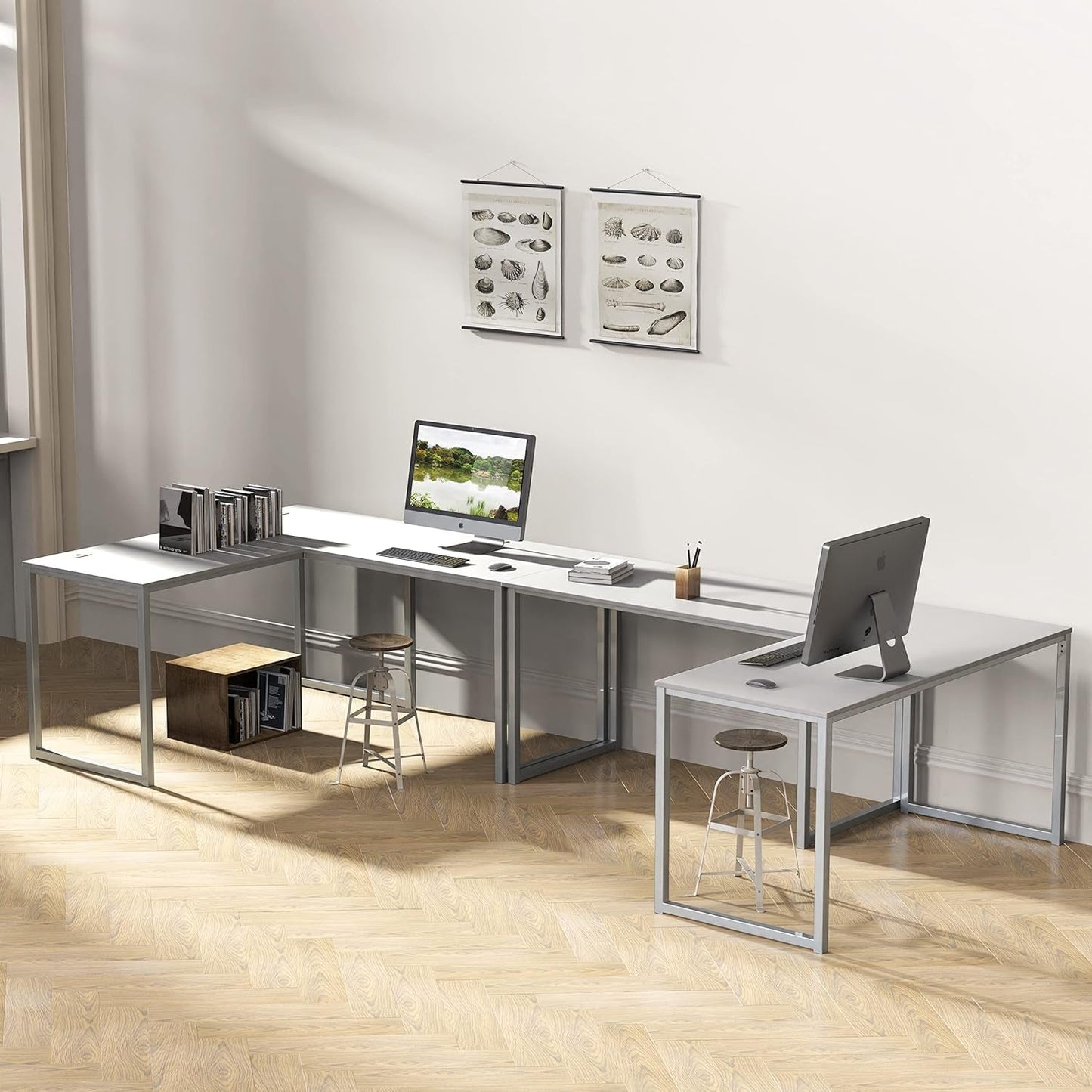 Mission Style 48 Inch White Computer Desk Home Office