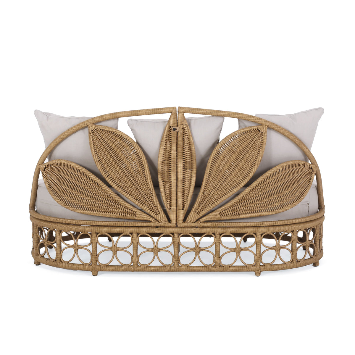 Patio Furniture Outdoor Daybed with Wicker Rattan
